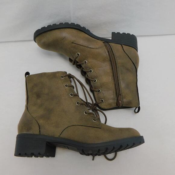 Sun Stone Women's Frankiee Lace-up Zipper Ankle Boots Taupe Size 5 New - Picture 4 of 9